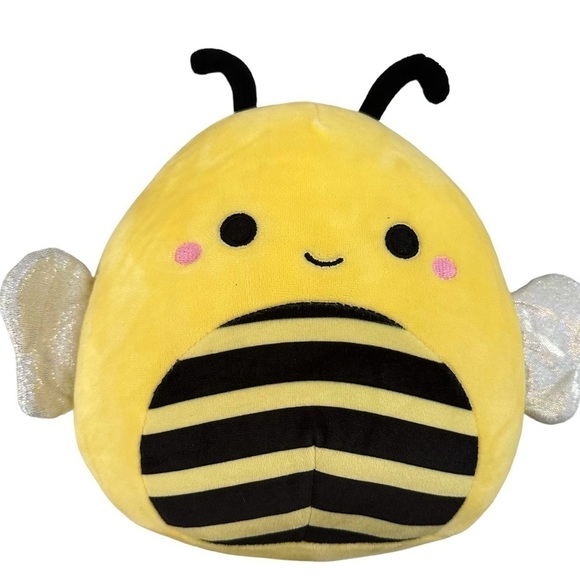 Squishmallows Sunny the Bee Yellow & Black Soft Plush Silver Wings Size  9” - Picture 1 of 7